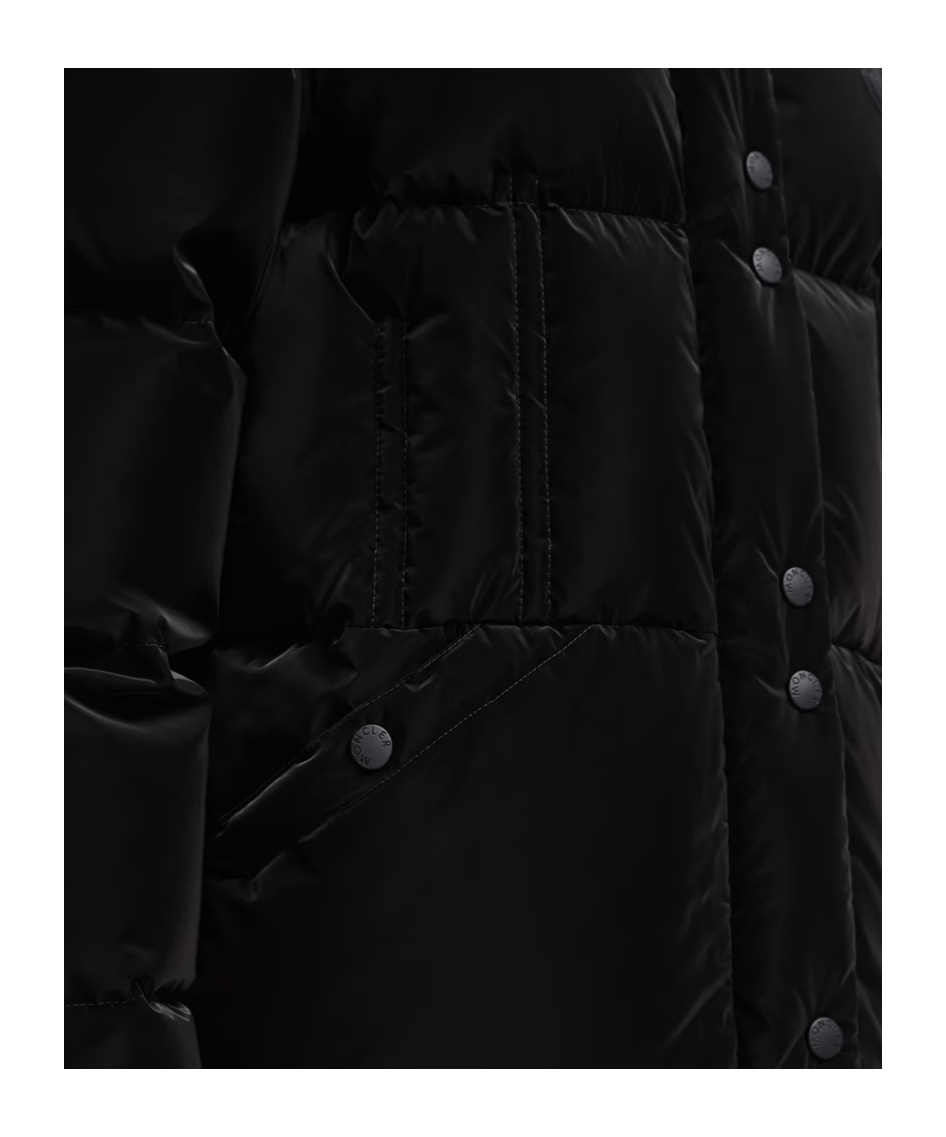 Moncler Logo-patch Padded Jacket In Black