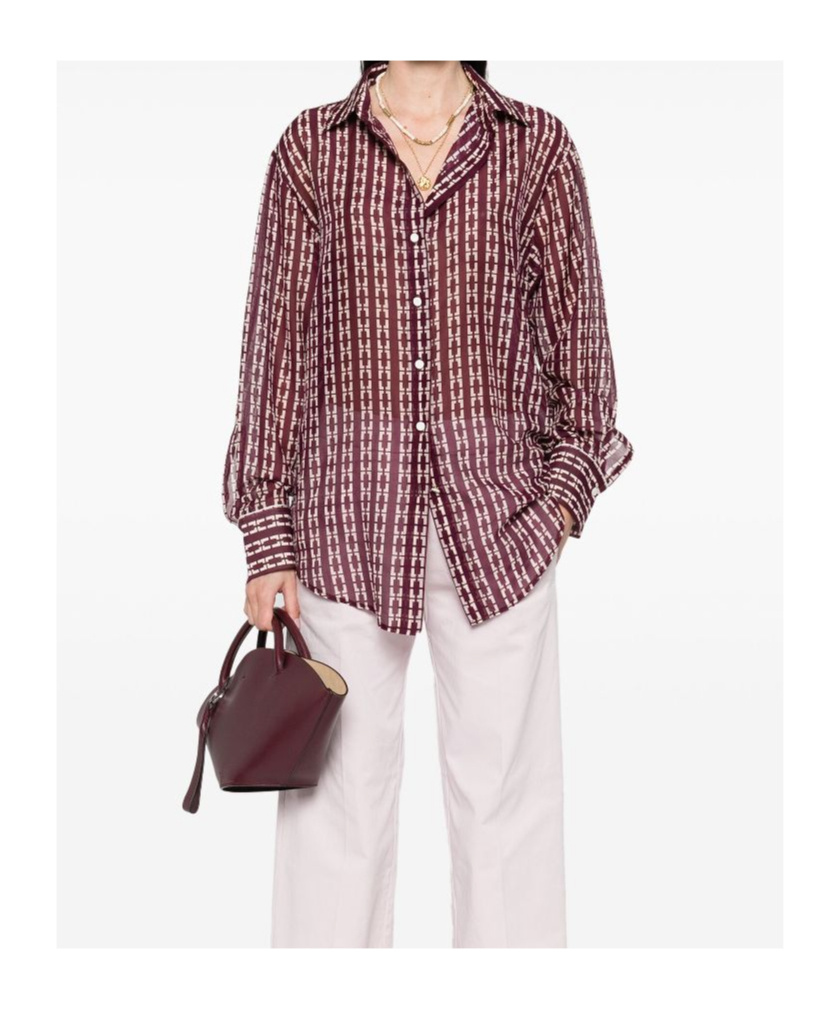 Shop Forte Forte Printed Shirt In Red