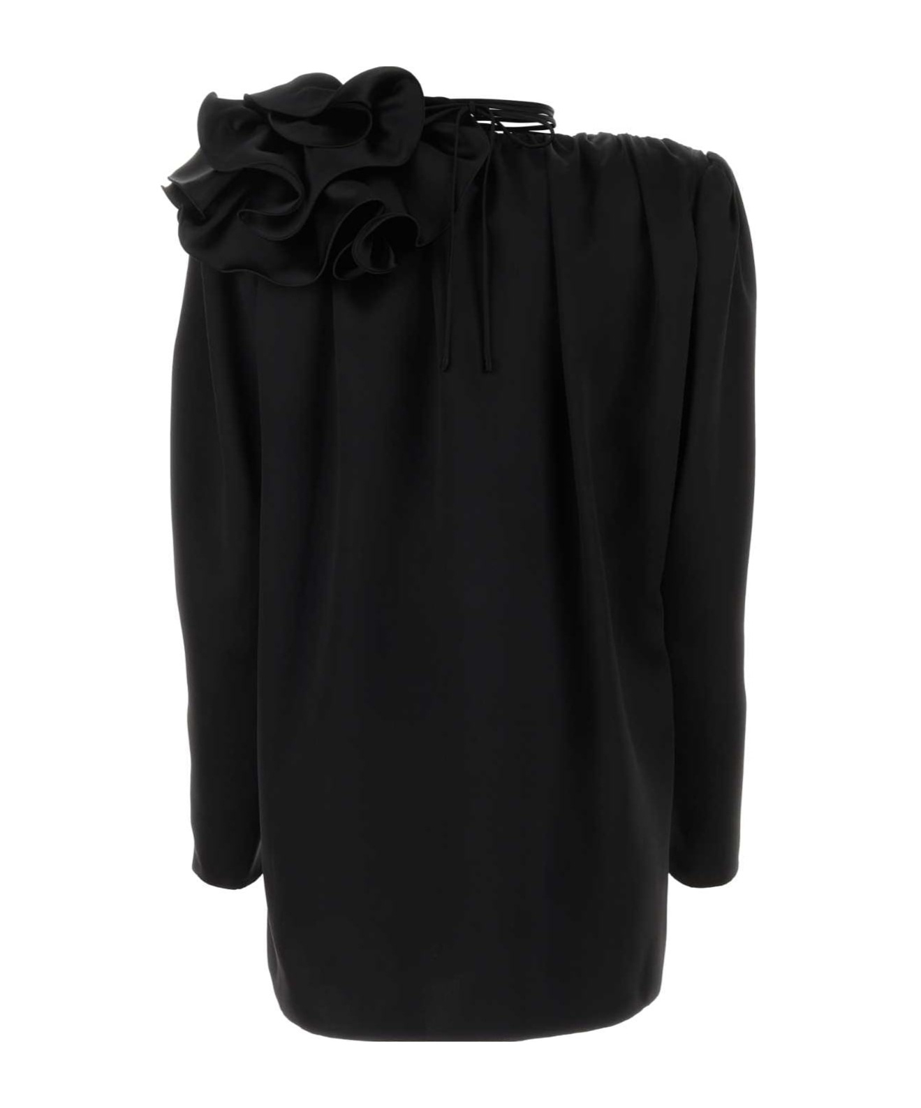 Magda Butrym Herno Dark Blue Nylon Down Jacket In Black