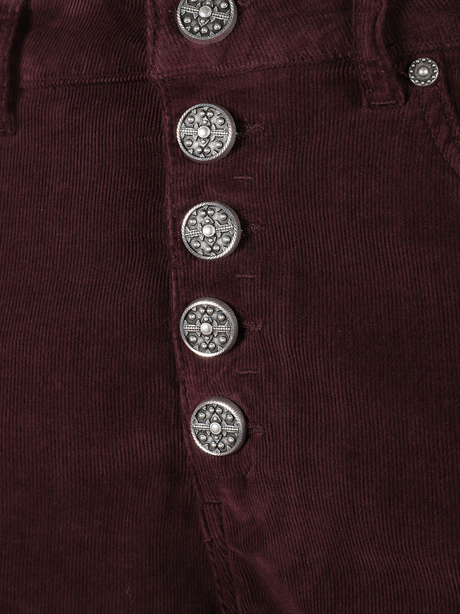 Dondup Corduroy Trousers In Burgundy