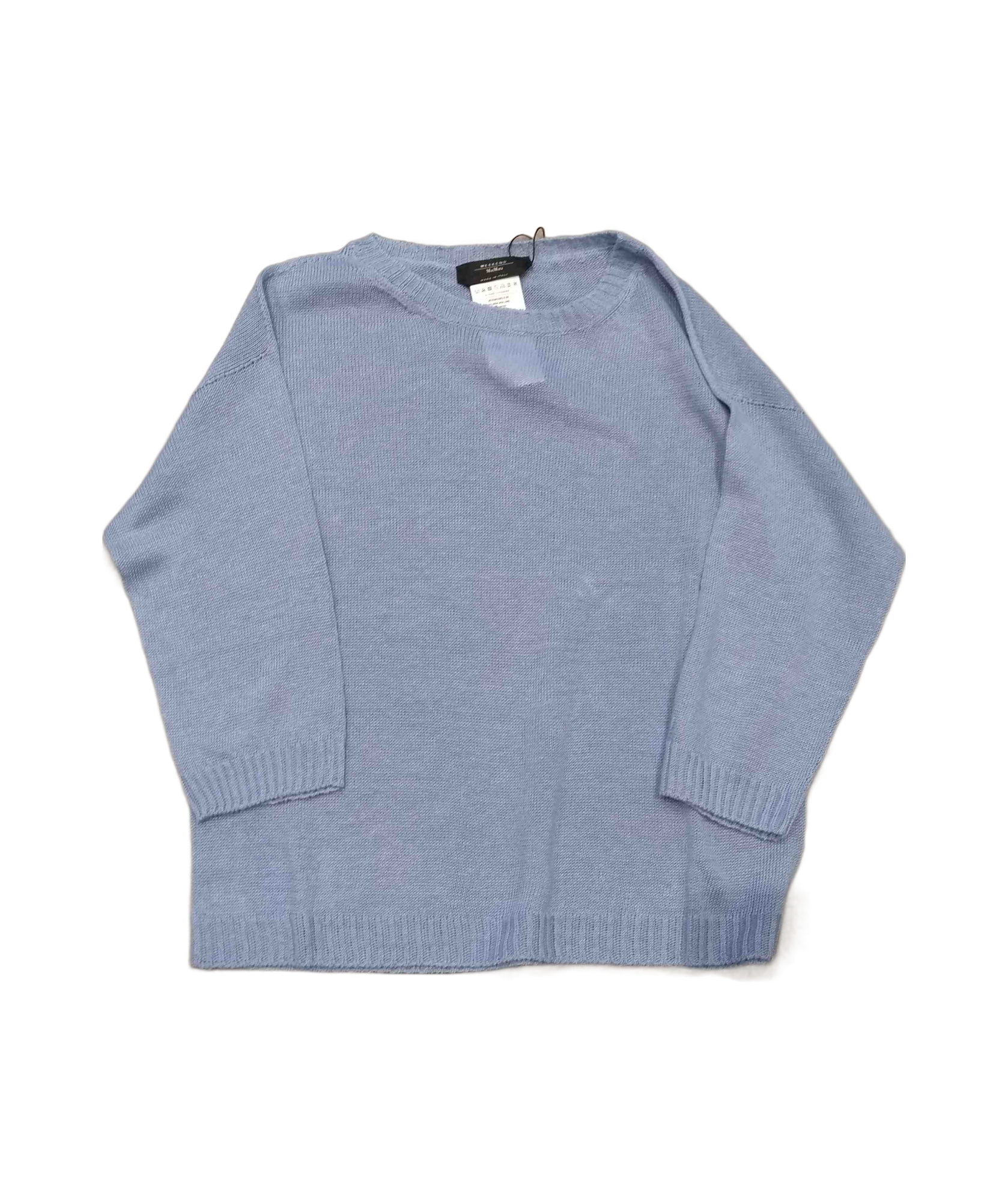 Weekend Max Mara Crew Neck Long Sleeve Sweater In Blue