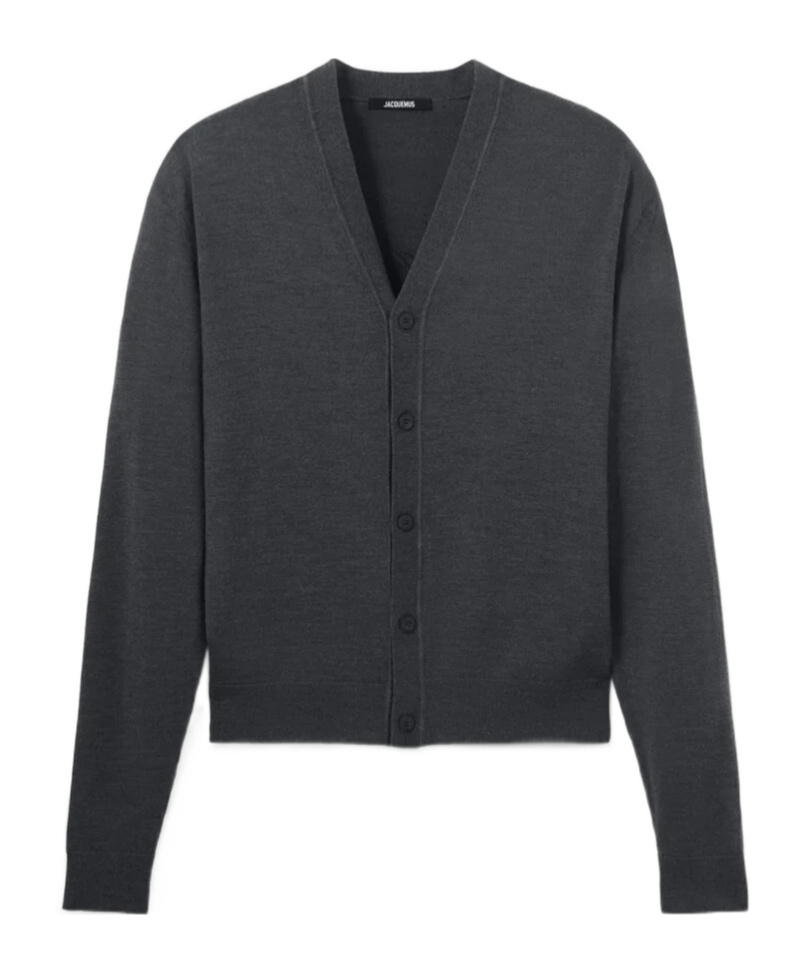 Jacquemus Long-sleeved Cardigan In Gray