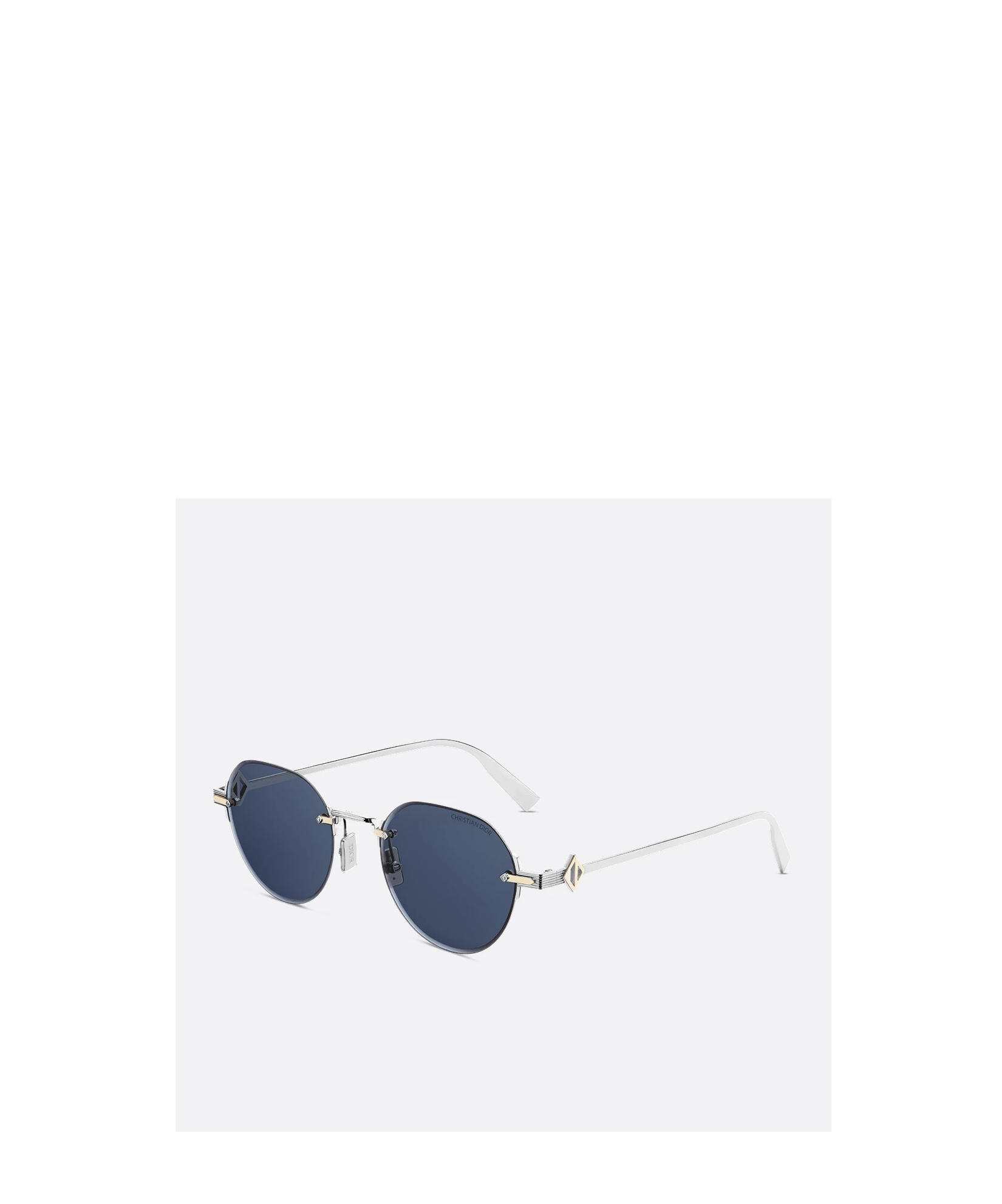 Dior Round Frame Sunglasses In Blue