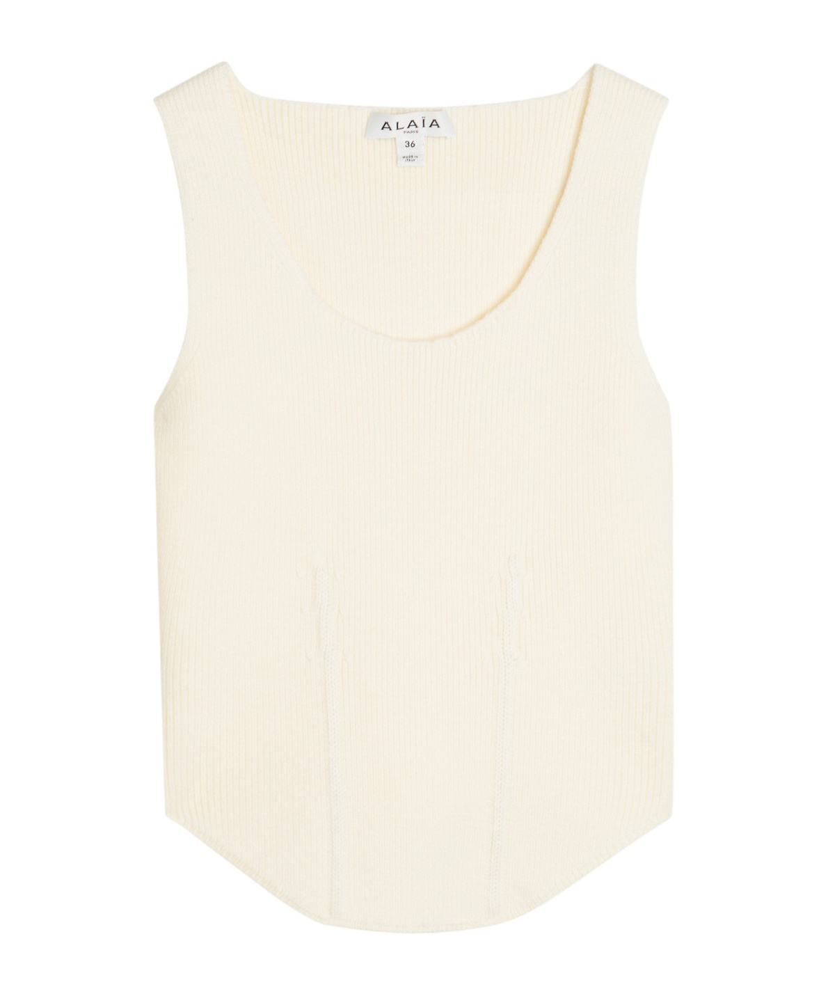 Alaïa Corset-style Fine-knit Vest In White