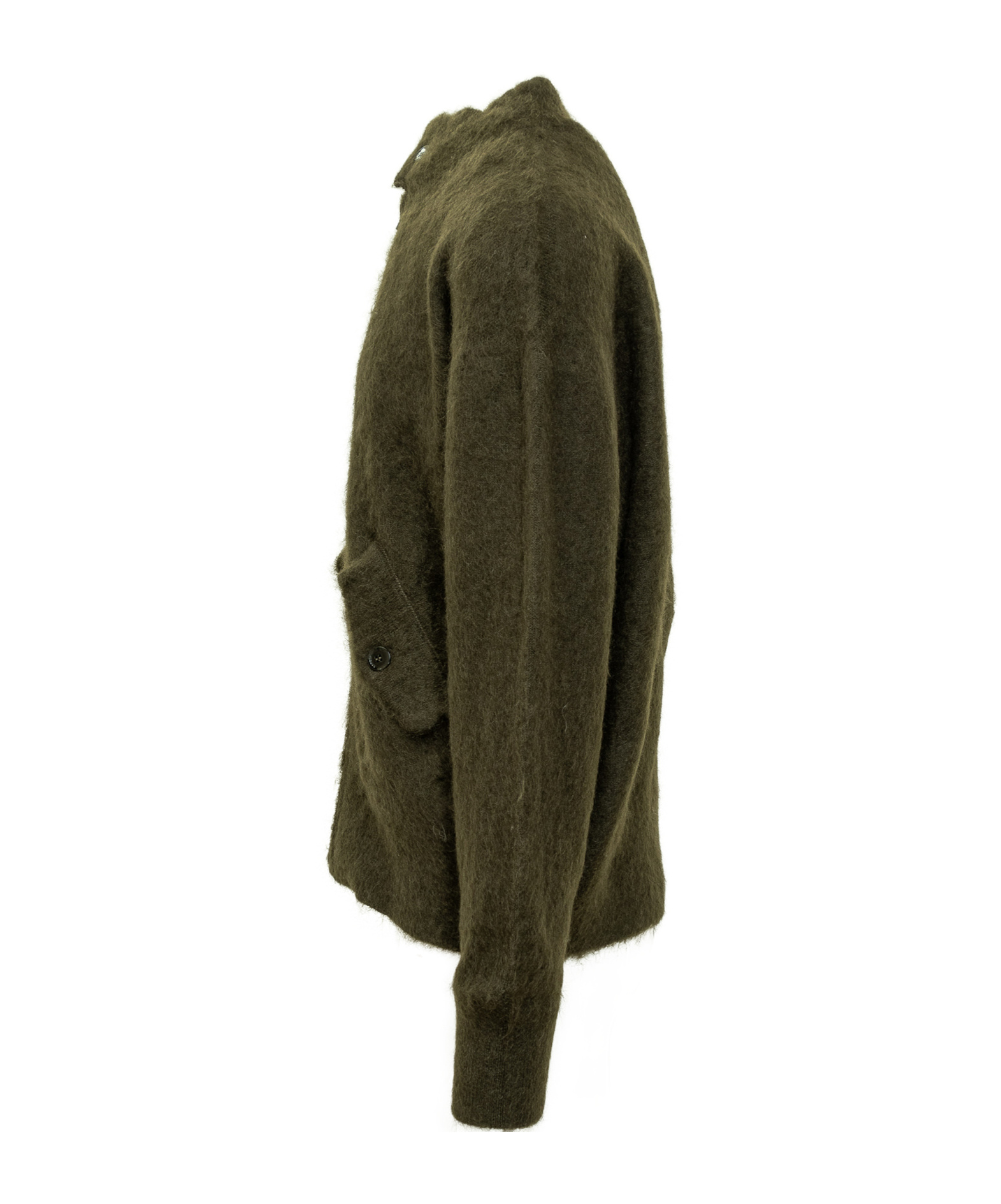 Laneus Brushed-effect Cardigan In Black