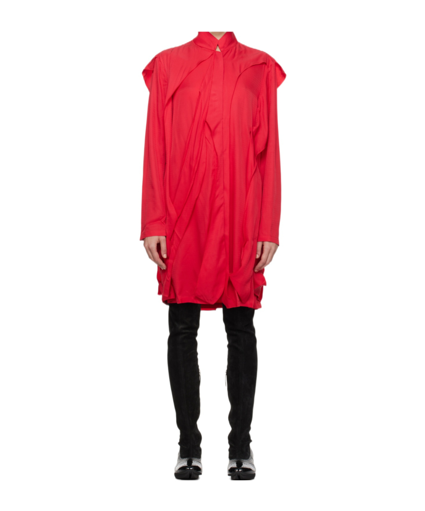 Kiko Kostadinov Midi Dress In Red