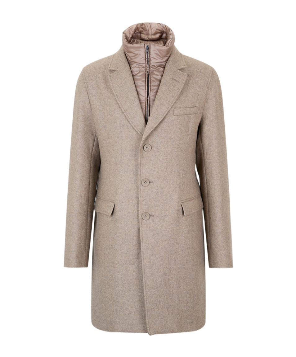 Herno Long-sleeved Coat In Neutral