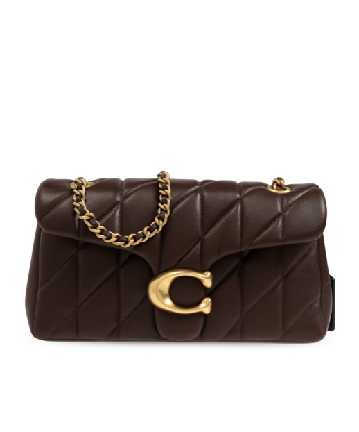 Coach Quilted Tabby Shoulder Bag 26 With Chain Handbags Bordeaux In Brown