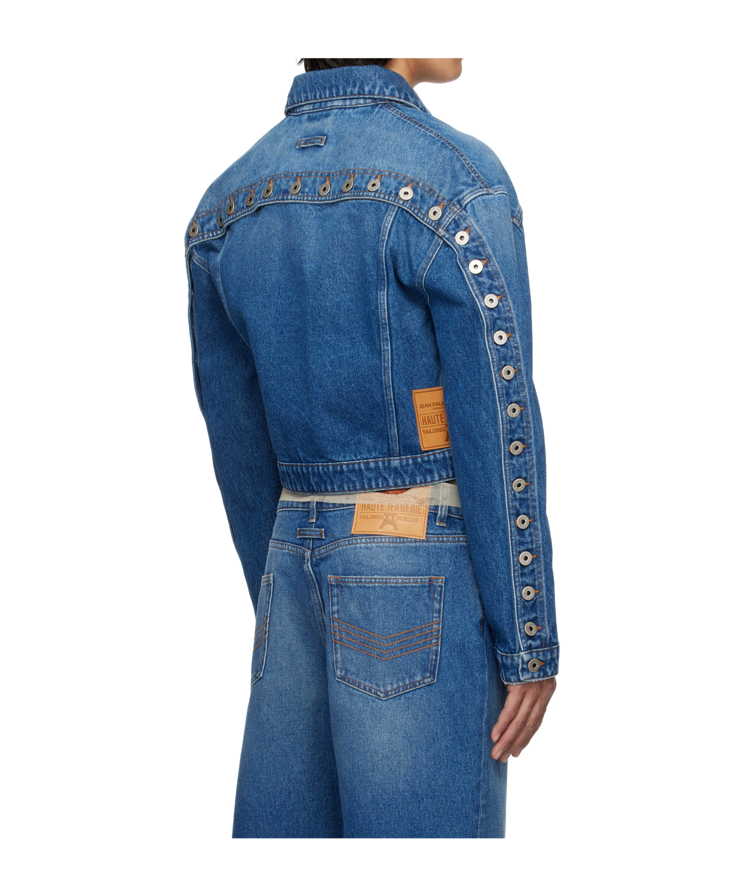 Jean Paul Gaultier Button Long Sleeve Denim Jacket In Blue
