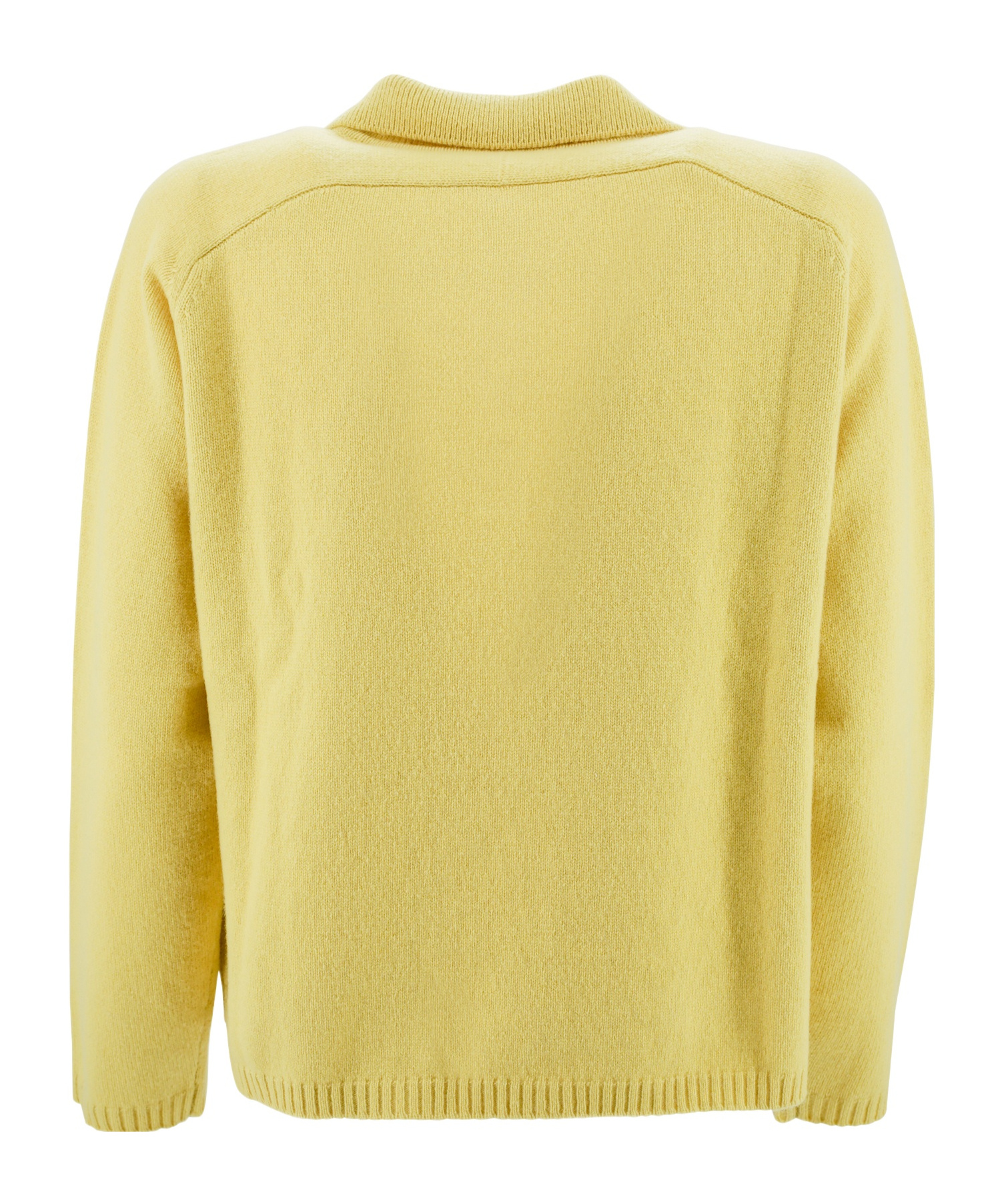 Kangra Cashmere Jumper With Polo Collar In Yellow