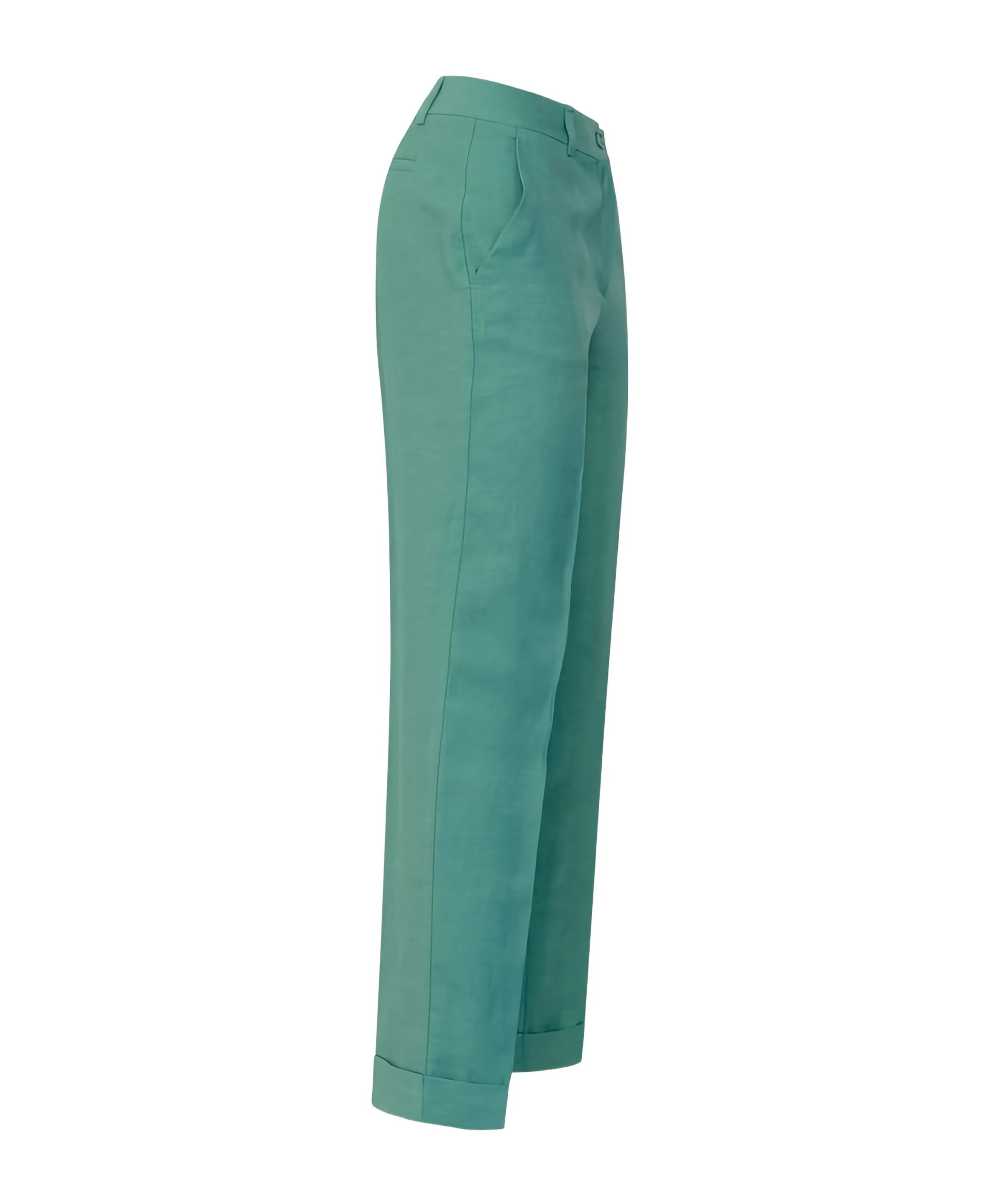 P.a.r.o.s.h Tailored Trousers With Cuffed Hem And Pockets In Green