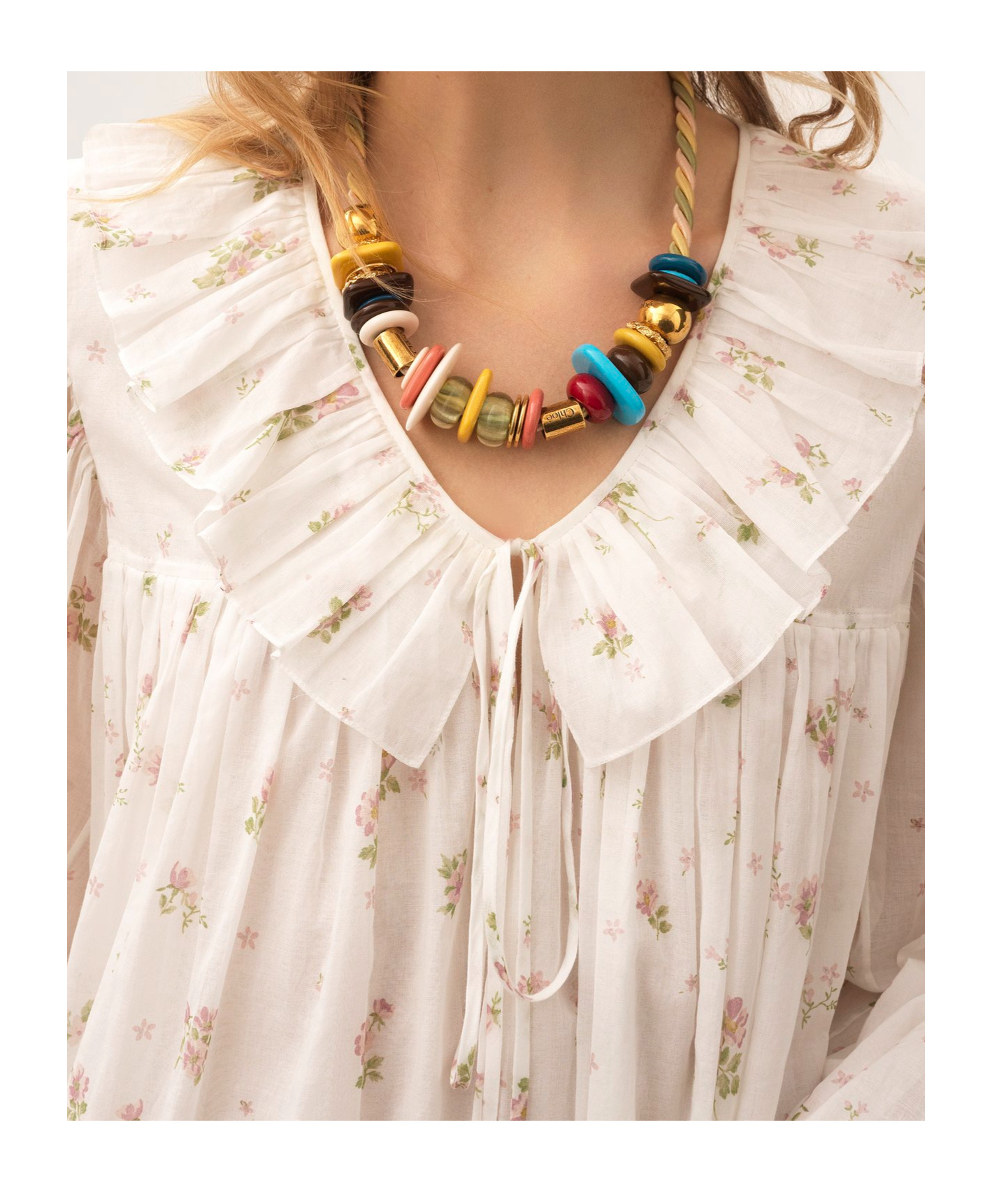 Chloé Cotton Mini Dress In White