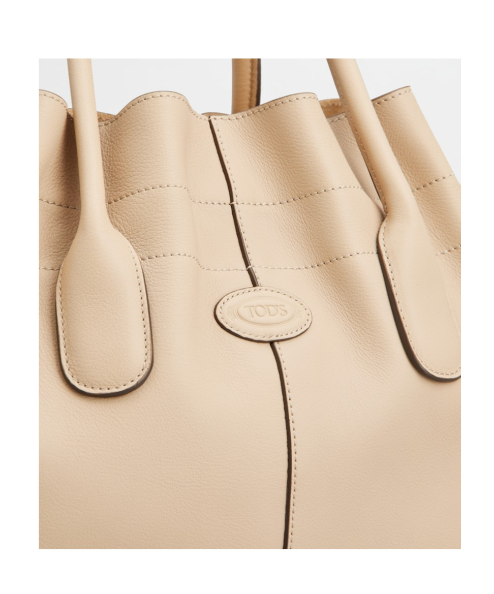 Tod's Small Di Leather Tote Bag In Nude
