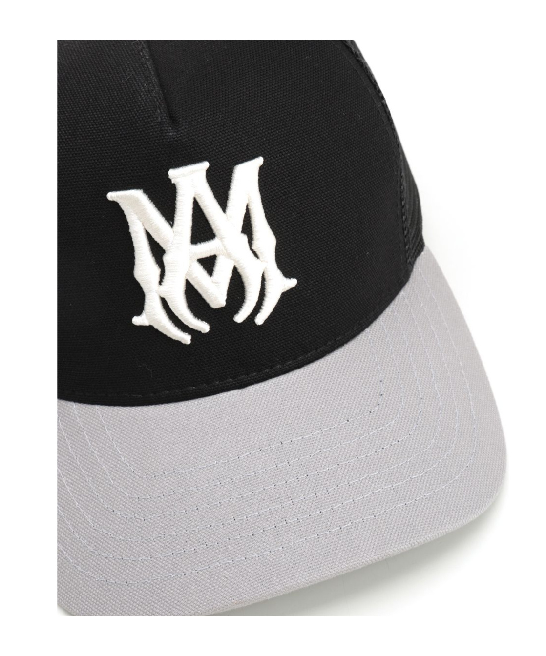 Amiri Cotton Cap With Curved Brim And Mesh Back In Black