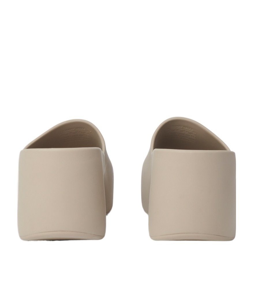 Balenciaga Chunky-wedge Platform Slides In Nude