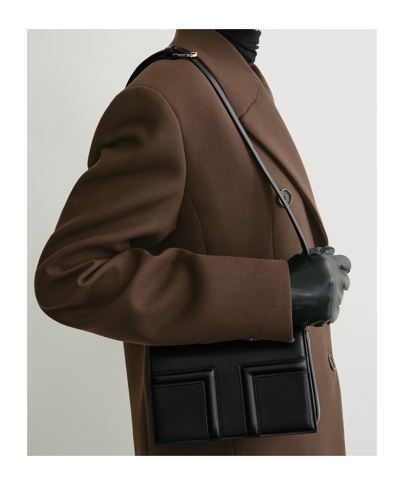 Totême T-flap Mini Bag In Black