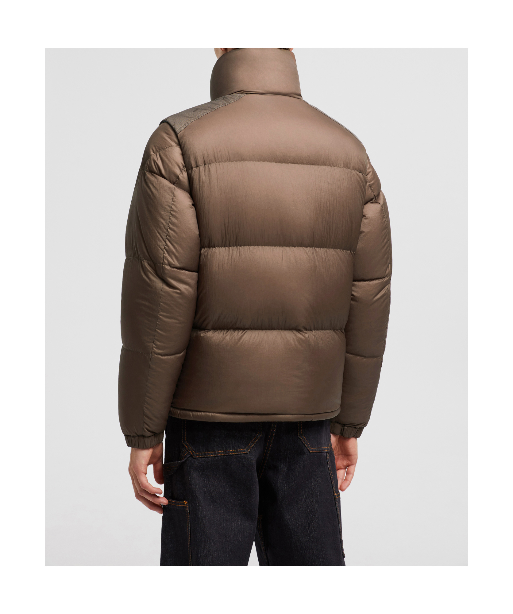 Moncler "verone 1" Reversible Crop Down Jacket In Brown