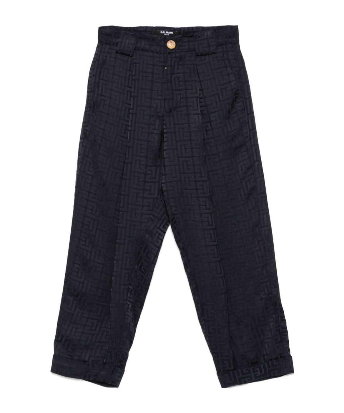 Balmain Pb-jacquard Trousers In Black