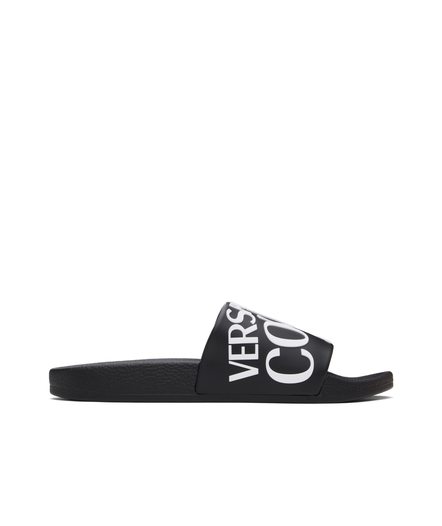 Versace Jeans Open-toed Slippers In Black