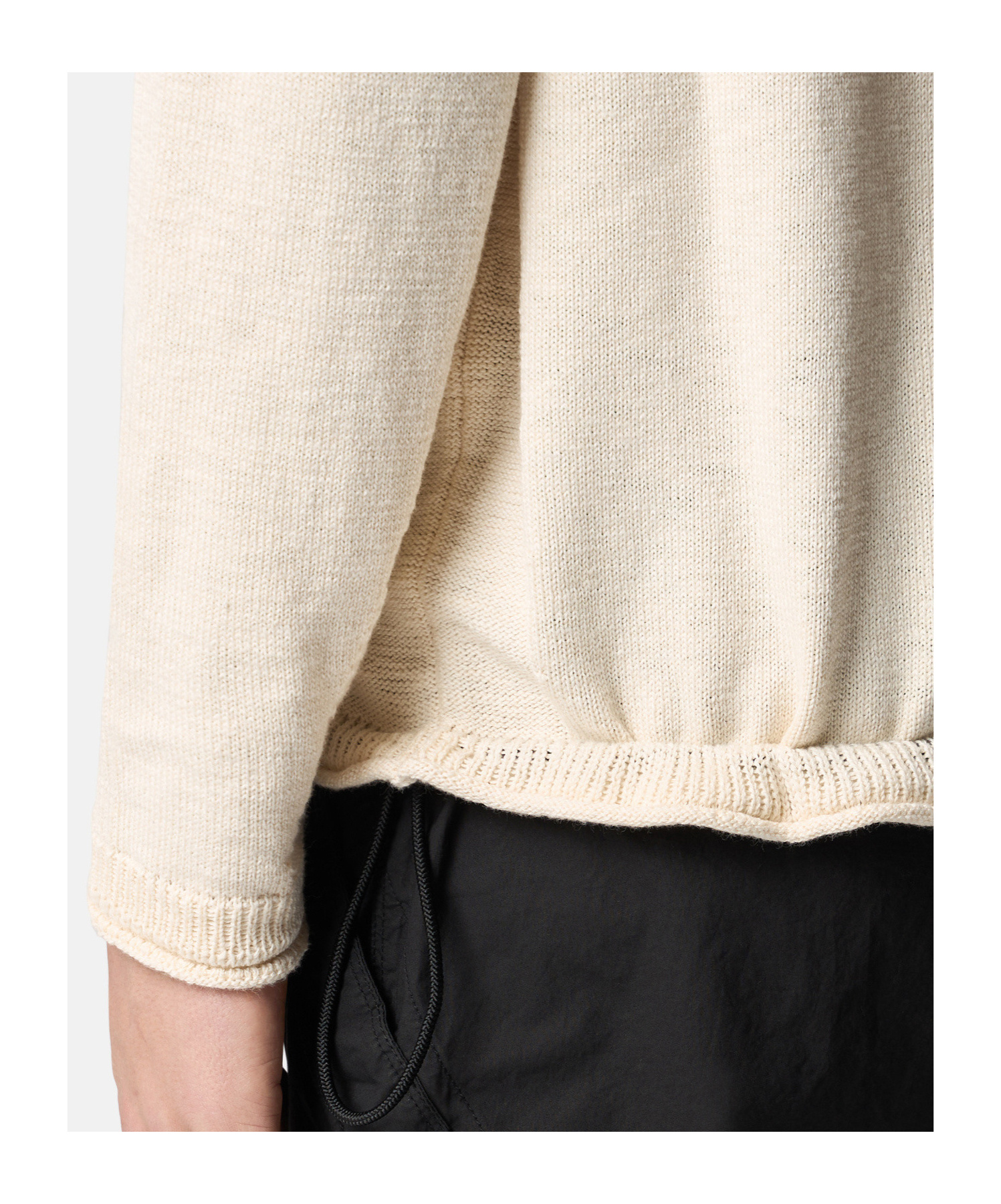 Stone Island Hooded Jumper With Contrast Bands And Bottom Drawstring In Neutral