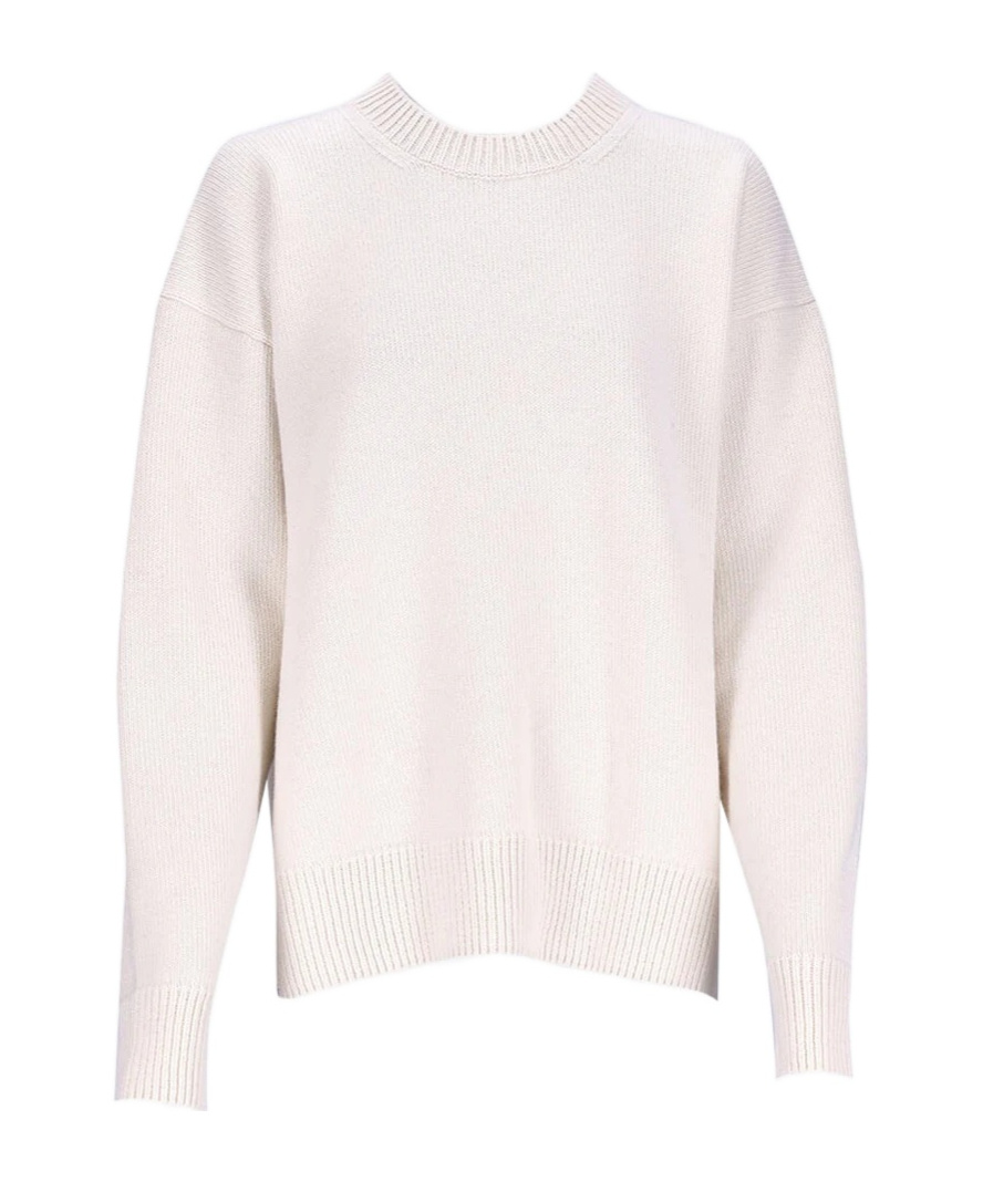 Jil Sander Drop-shoulder Crew-neck Jumper In White