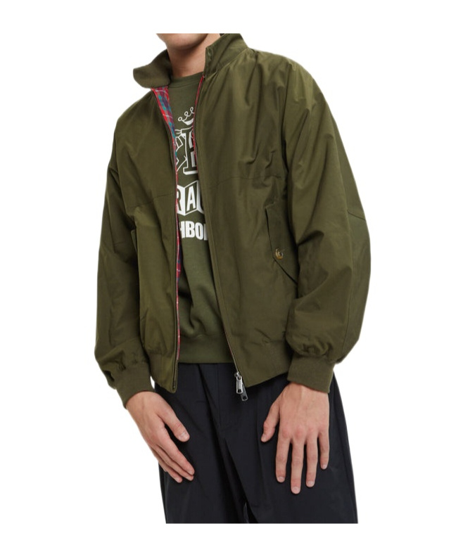 Baracuta G9 Harrington High Collar Jacket In Green