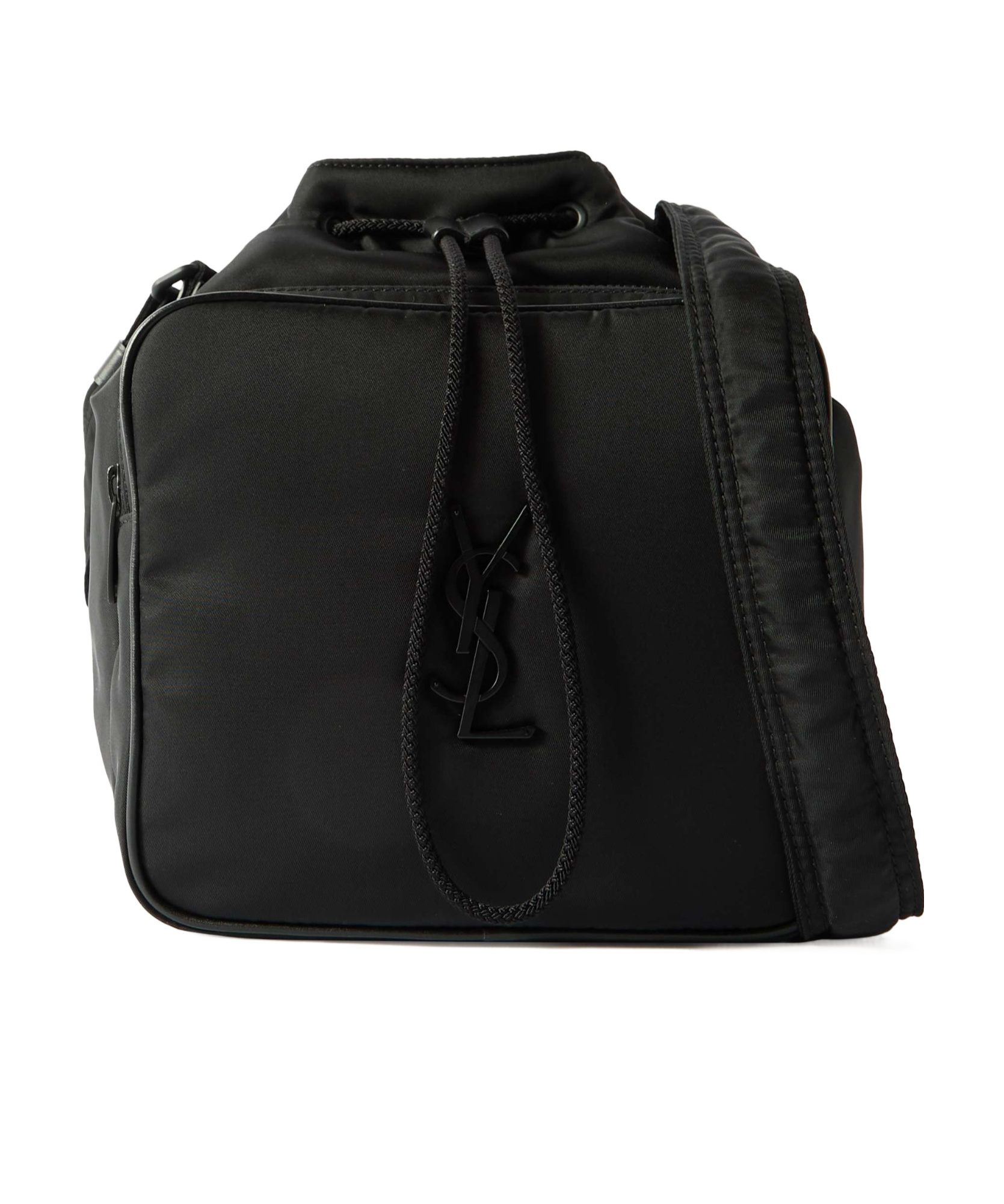 SAINT LAURENT SAINT LAURENT LOGO PLAQUE DRAWSTRING SHOULDER BAG