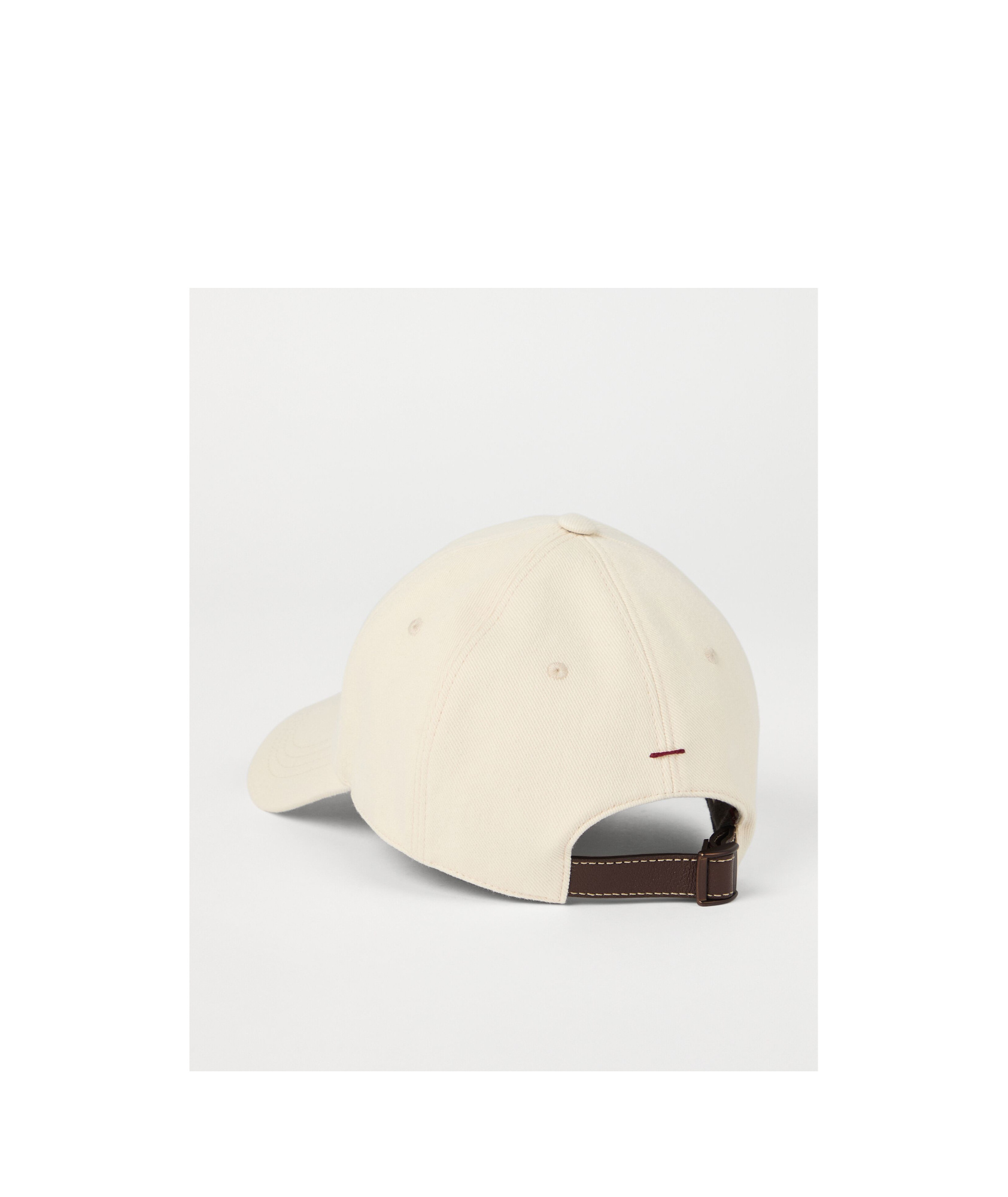 Brunello Cucinelli Baseball Cap In Garment-dyed Twisted Cotton Gabardine With Embroidered Logo In Nude
