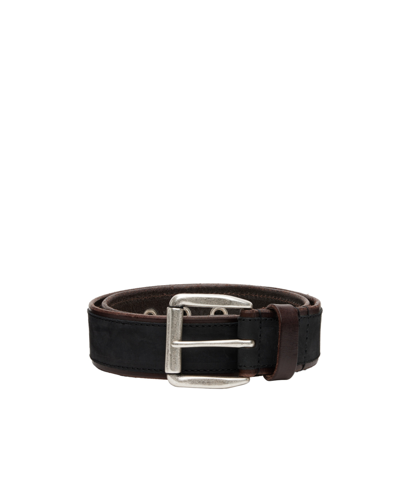 Our Legacy Navy Verge Belt In Black