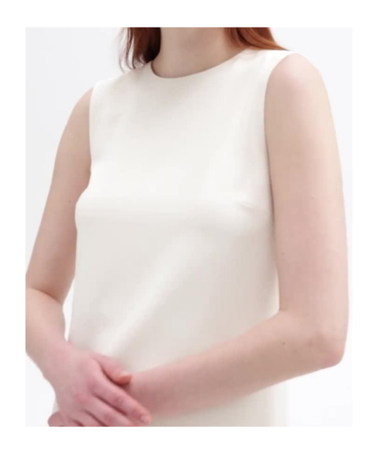 Shop Theory Crewneck Sleeveless Shift Dress In White