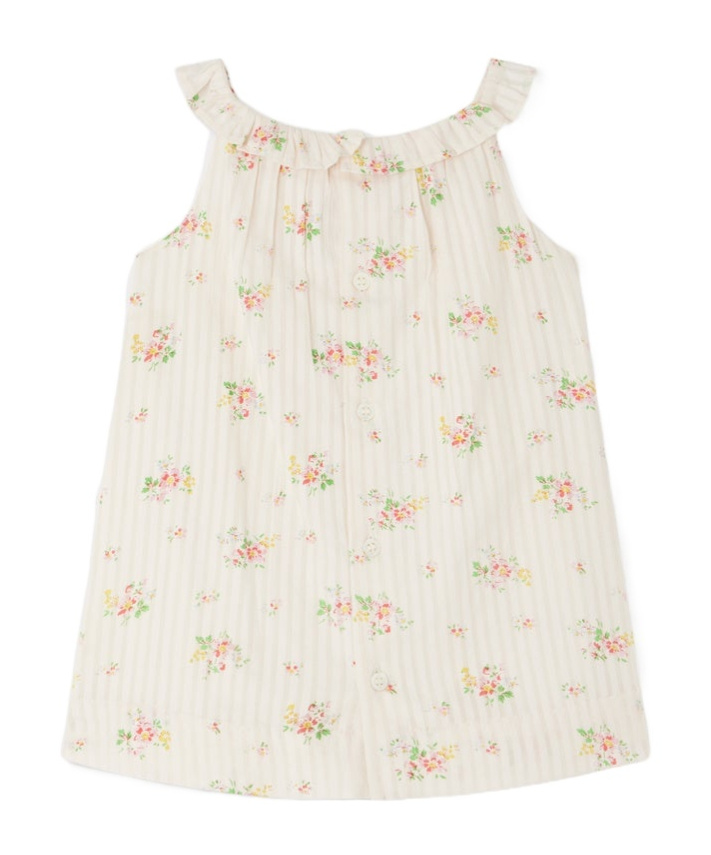 Shop Bonpoint Niniki Ruffled Dress With Floral Print In White