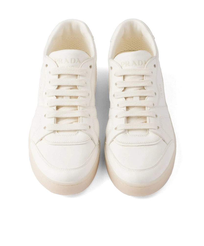 Prada Round Head Low-cut Casual Shoes In Nude