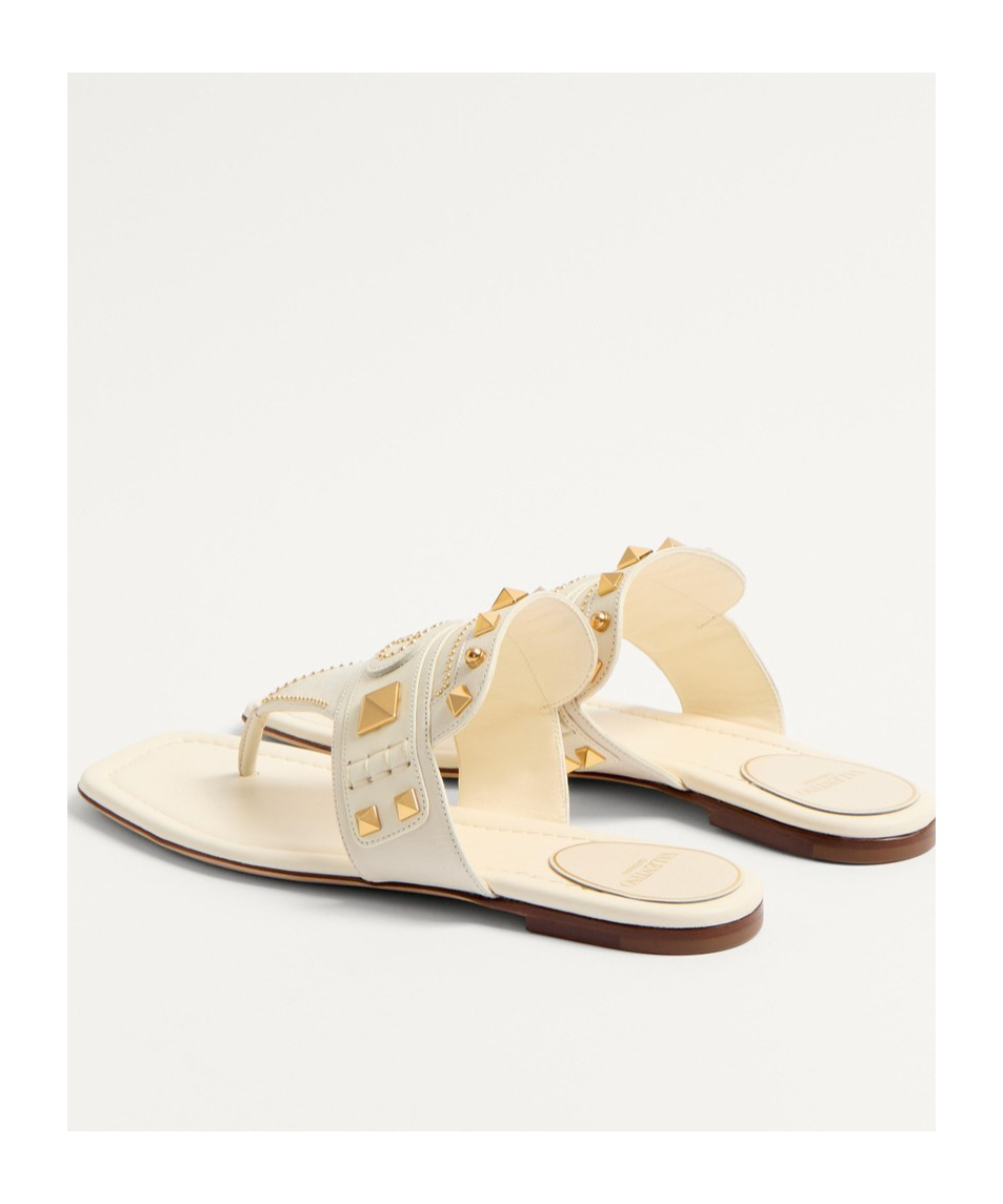 Shop Valentino Plaster Caster Goatskin Thong Sandal In Nude