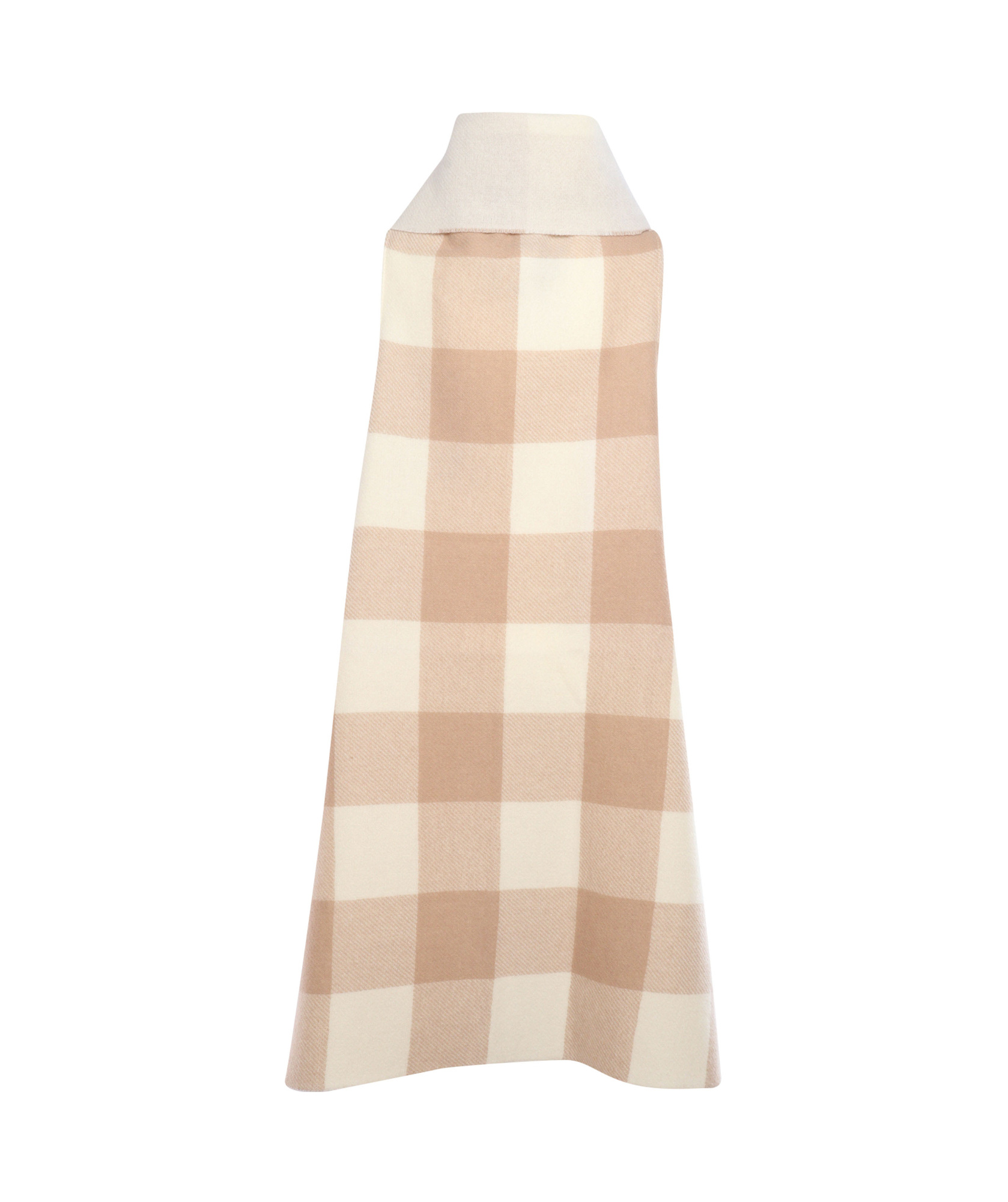 Dondup Checked Tassel Shawl In Nude