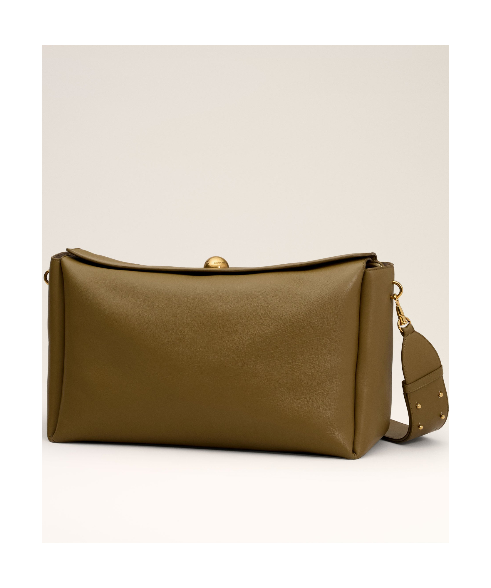 Ami Alexandre Mattiussi Zipper Shoulder Bag In Brown