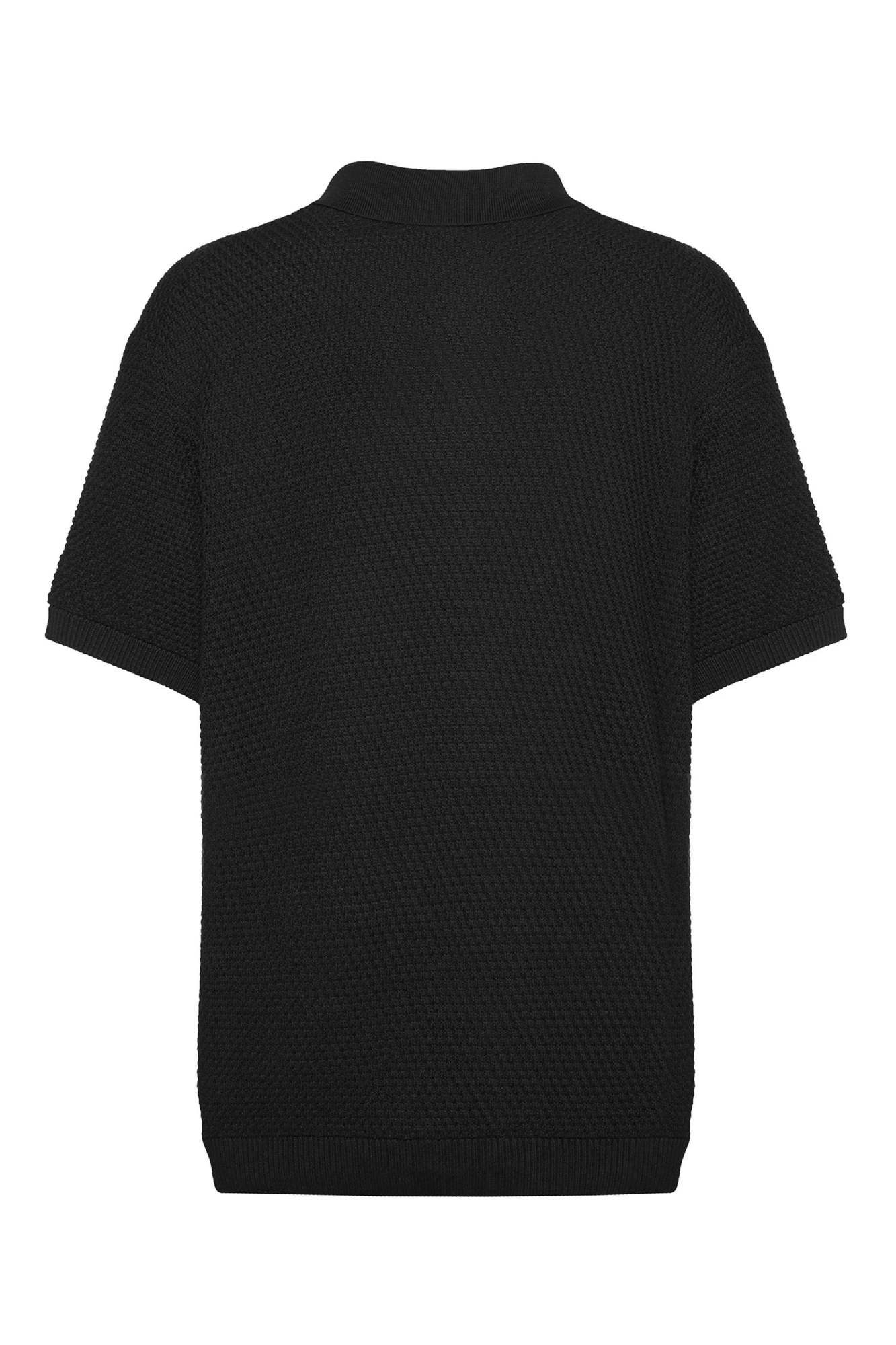 Hugo Boss Short Sleeve Knitted Cardigan In Black
