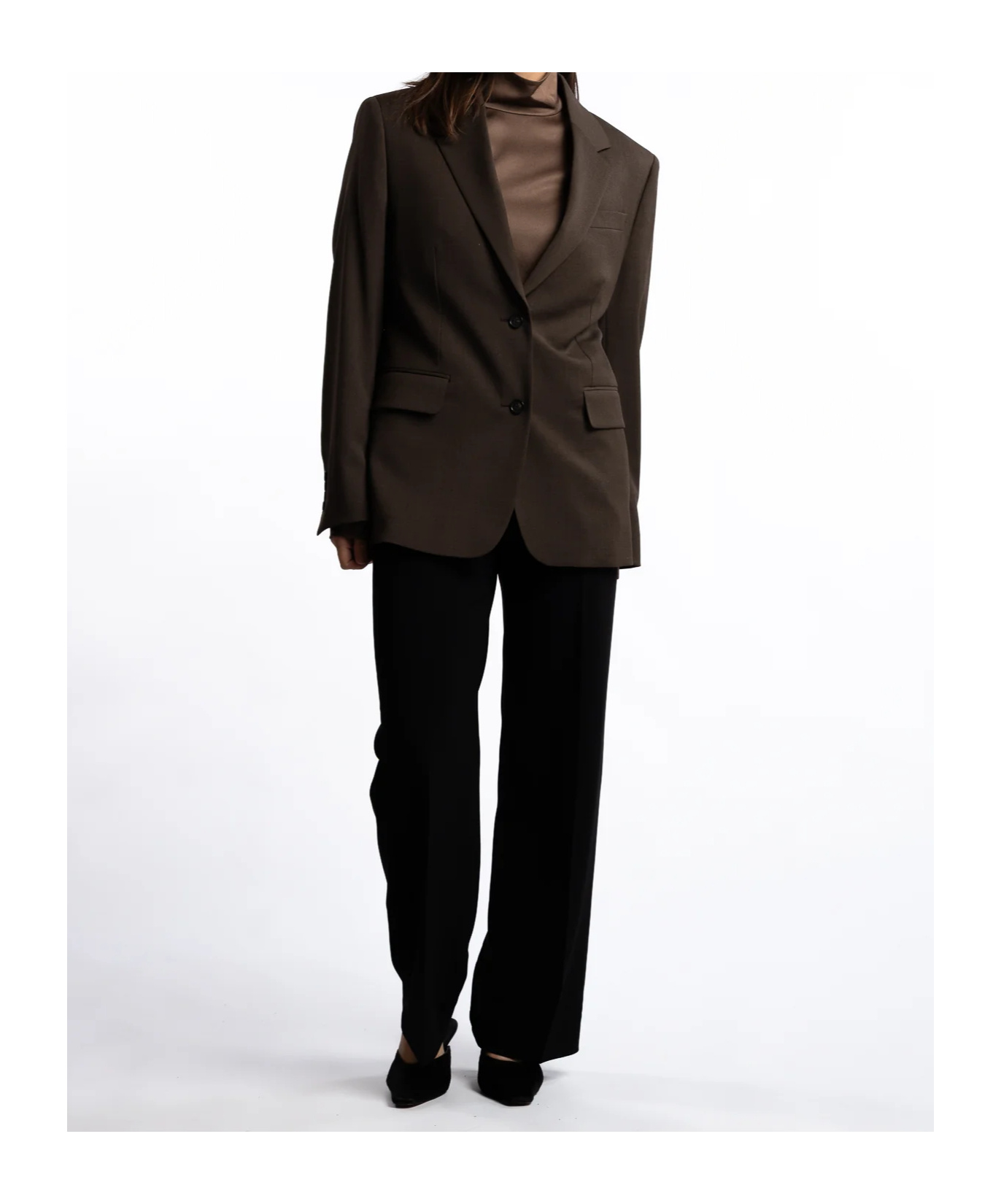 Filippa K Notched-lapel Wool Blazer In Brown