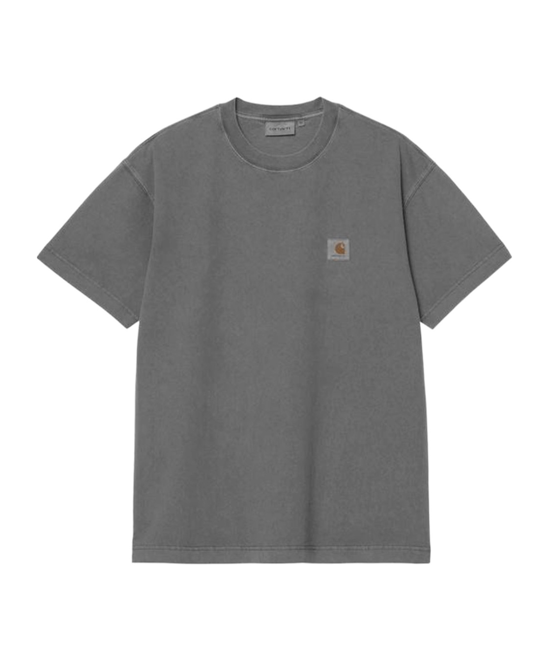 Carhartt Cotton T-shirt With Logo And Short Sleeves In Gray