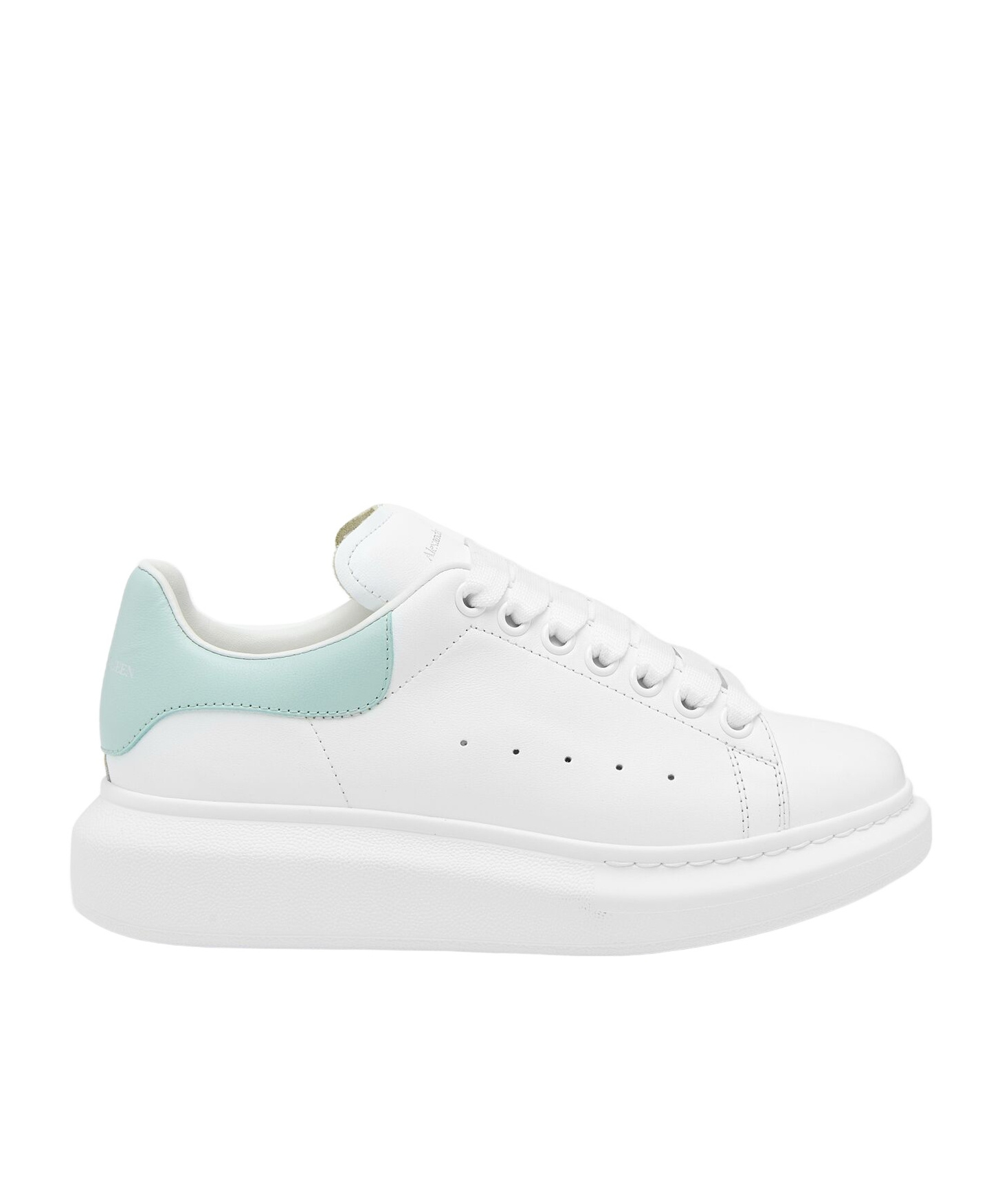 Alexander Mcqueen Leather Sneakers With Thick Sole And Perforated Design