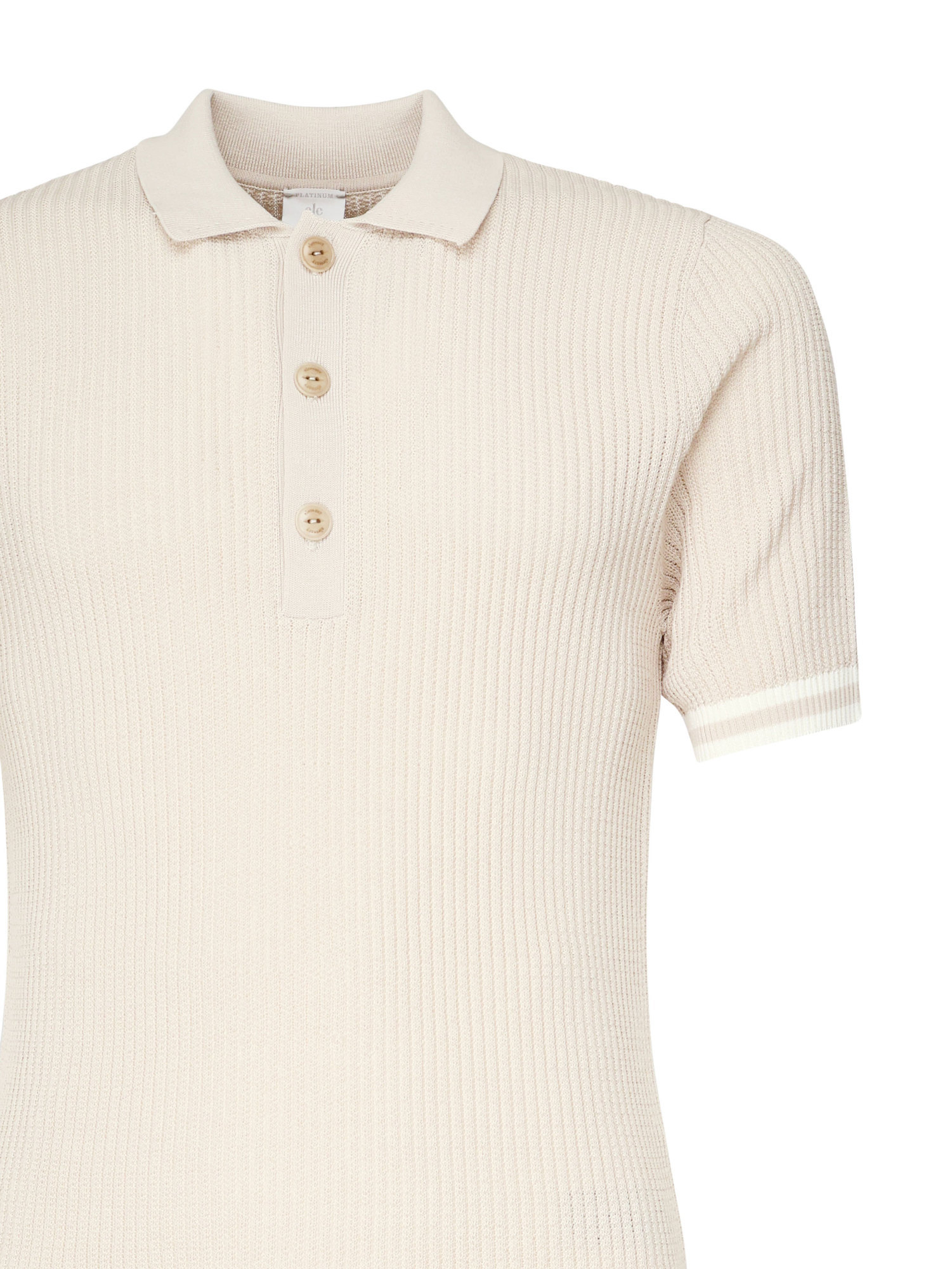 Shop Eleventy Ribbed Short Sleeve Polo Shirt In White