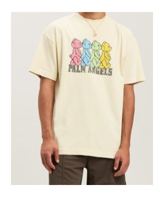 Shop Palm Angels Crossroads Bears Printed Crewneck T-shirt In White