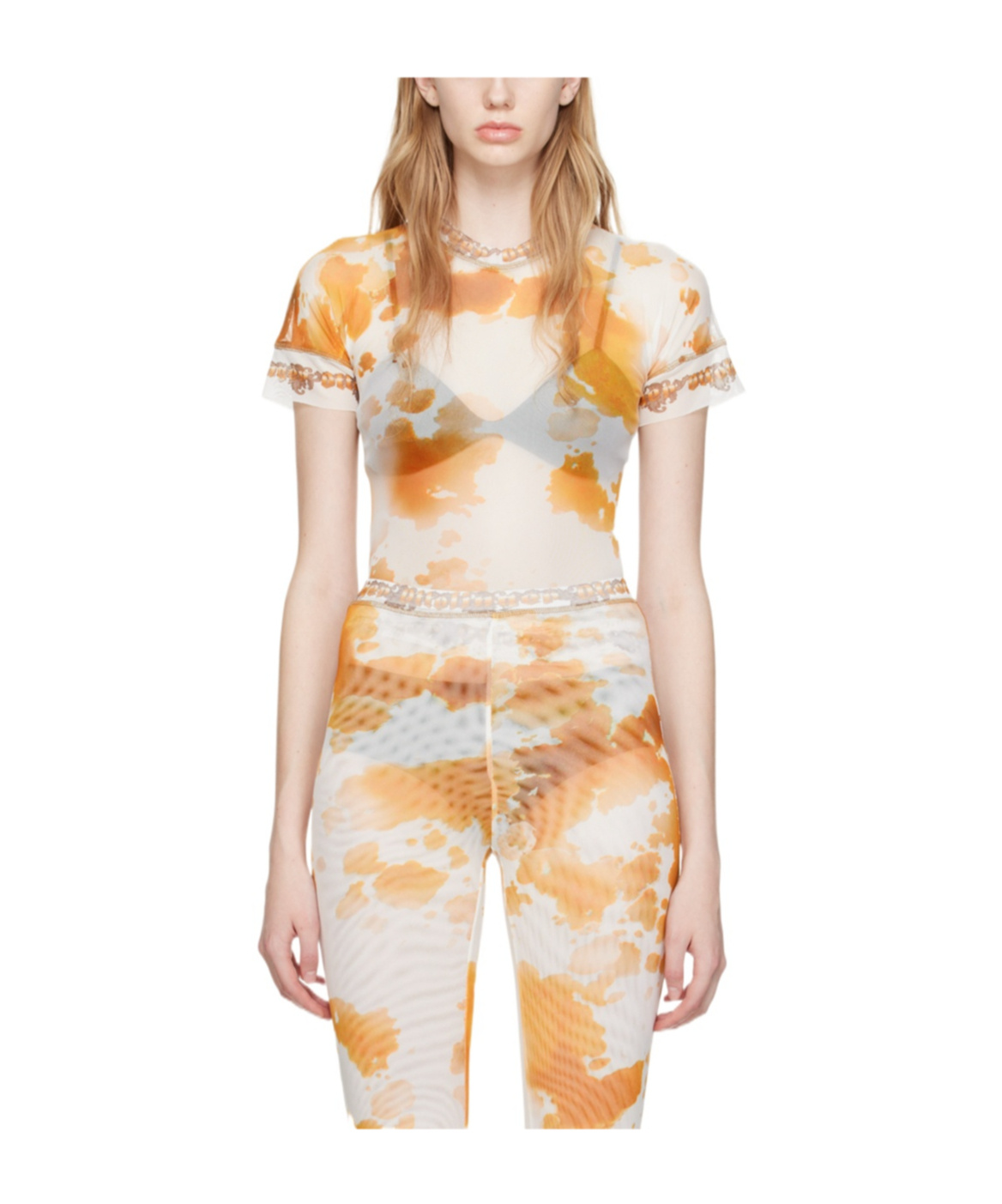 Ottolinger Ssense Exclusive Orange T-shirt In Nude
