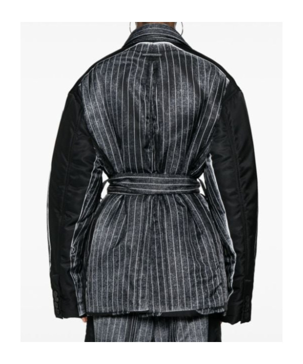 Jean Paul Gaultier Trompe-l'oeil Padded Jacket In Black