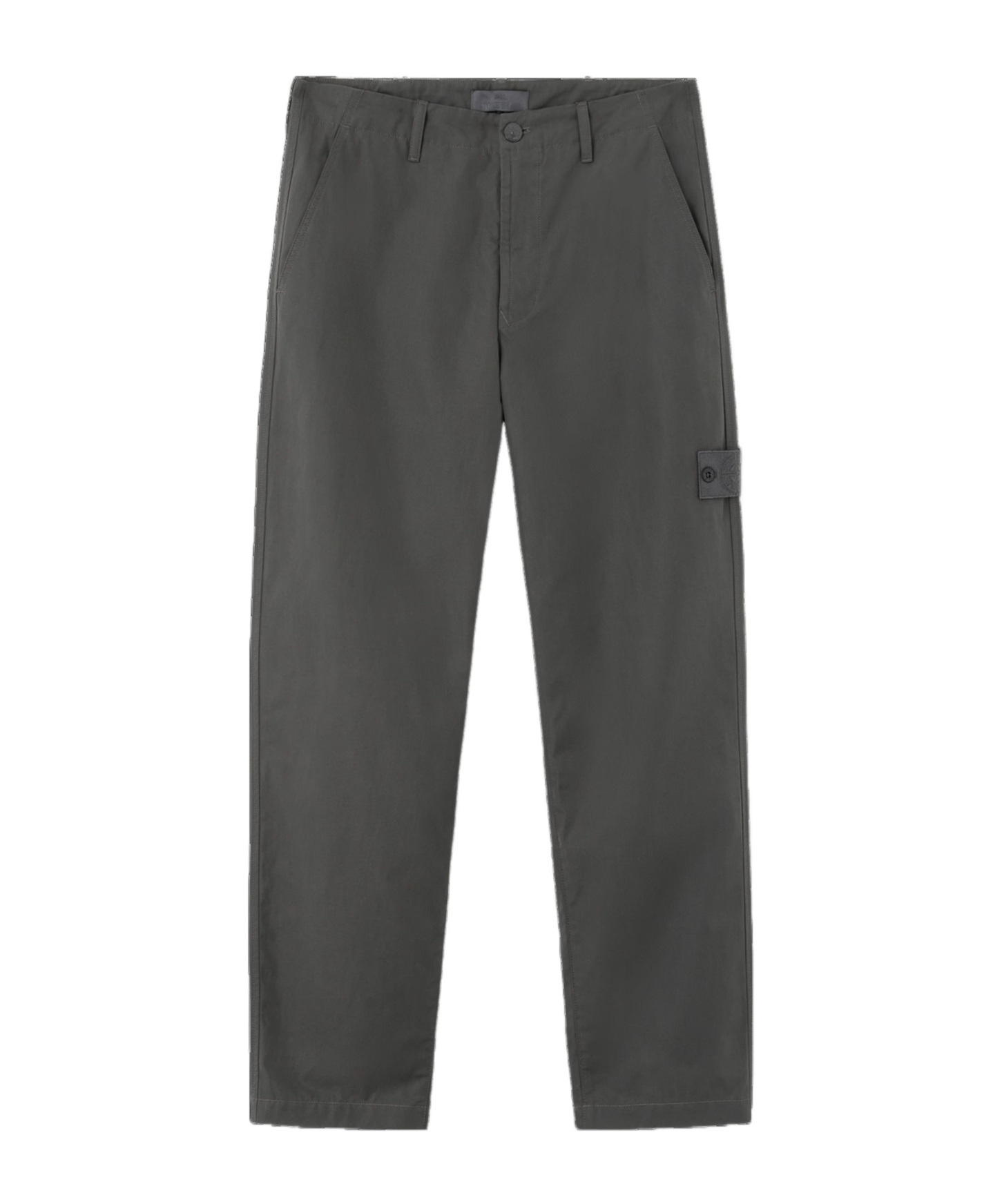 Stone Island Regular-fit Chino Trousers With Natural Weather Protection In Gray