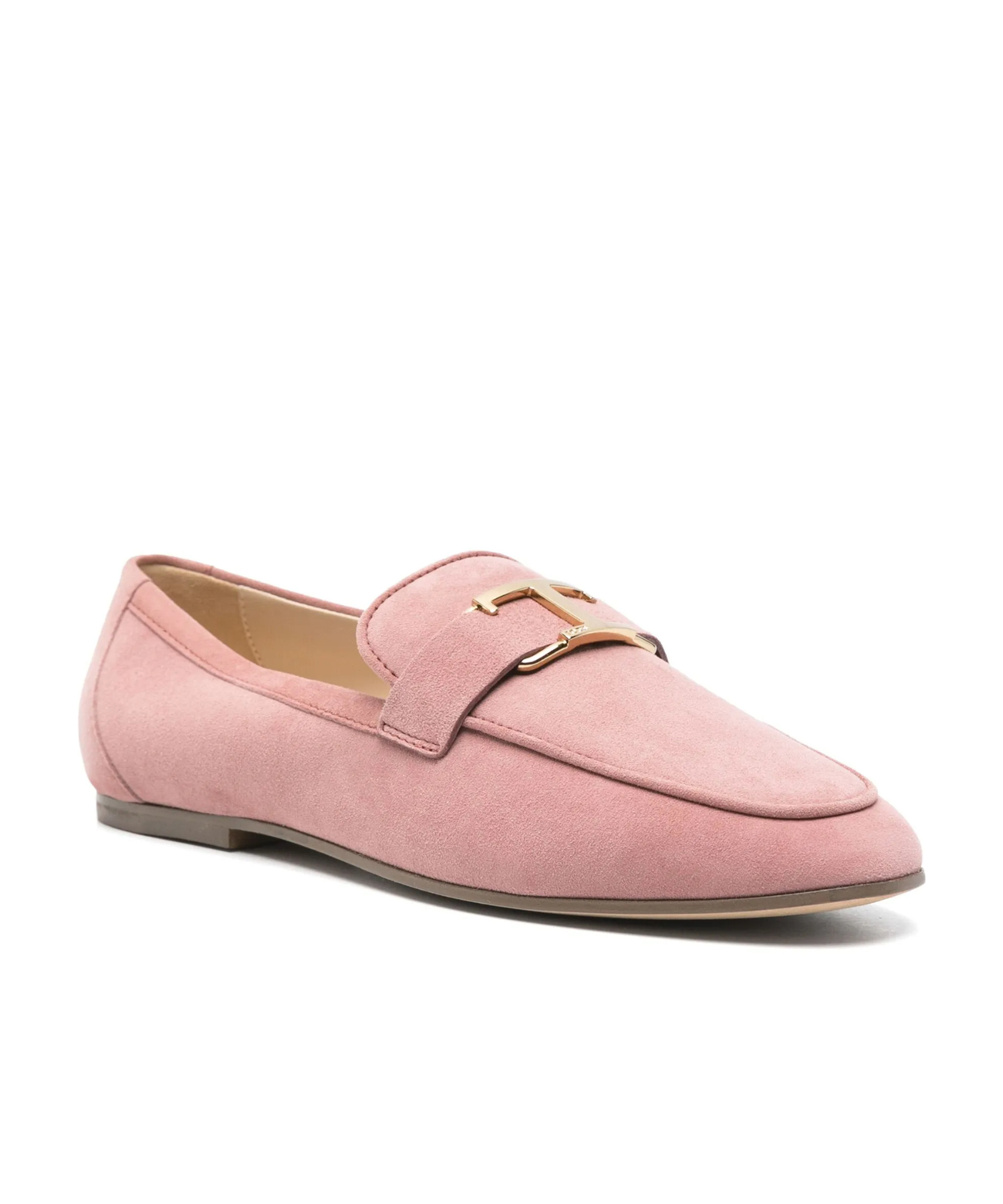 Tod's Round Head Loafer Shoes In Pink