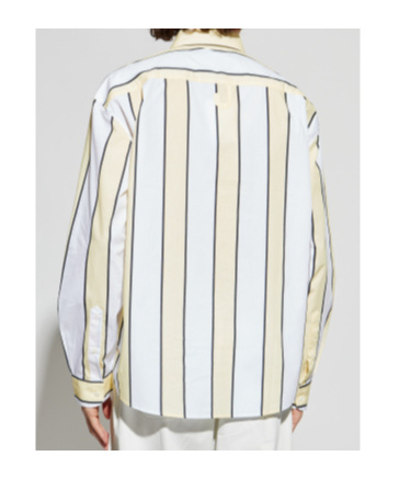 Jacquemus Simon Shirt Buttoned Cuffs Striped Pattern In White