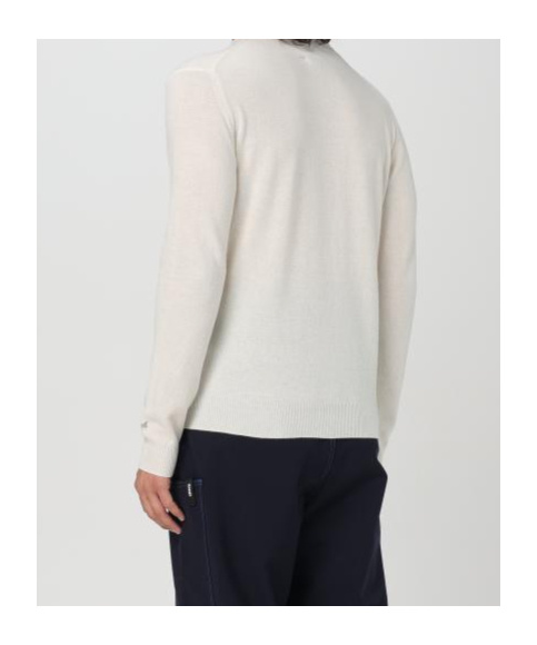 Woolrich Logo Embroidered Crewneck Jumper In Neutral