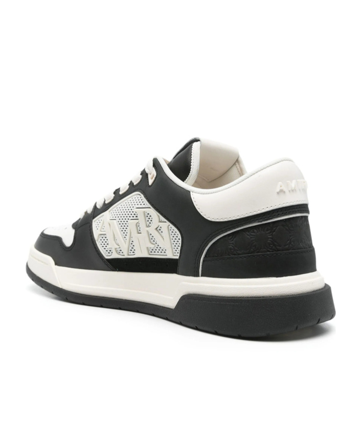 Amiri 'ma Quand' Black And White Low Top Sneakers With Logo Patch On The Tongue And Logo Lettering On The In White