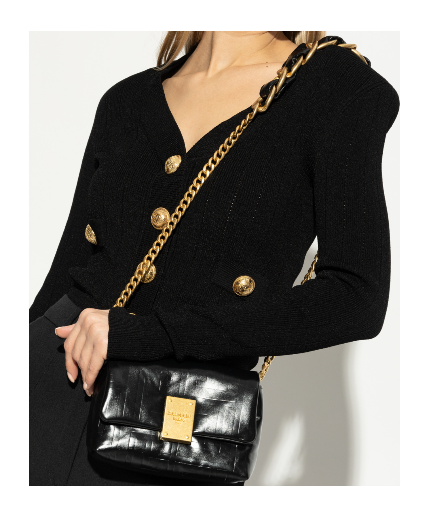Balmain Logo-plaque Cross Body Bag In Yellow