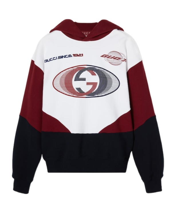 GUCCI COTTON JERSEY HOODED SWEATSHIRT